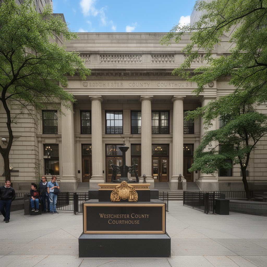 AI-generated illustration of Westchester County Courthouse