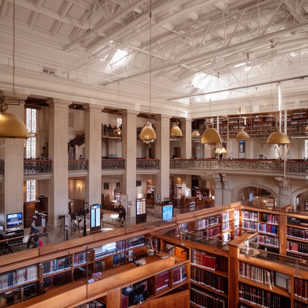 AI-generated illustration of Duke University Libraries