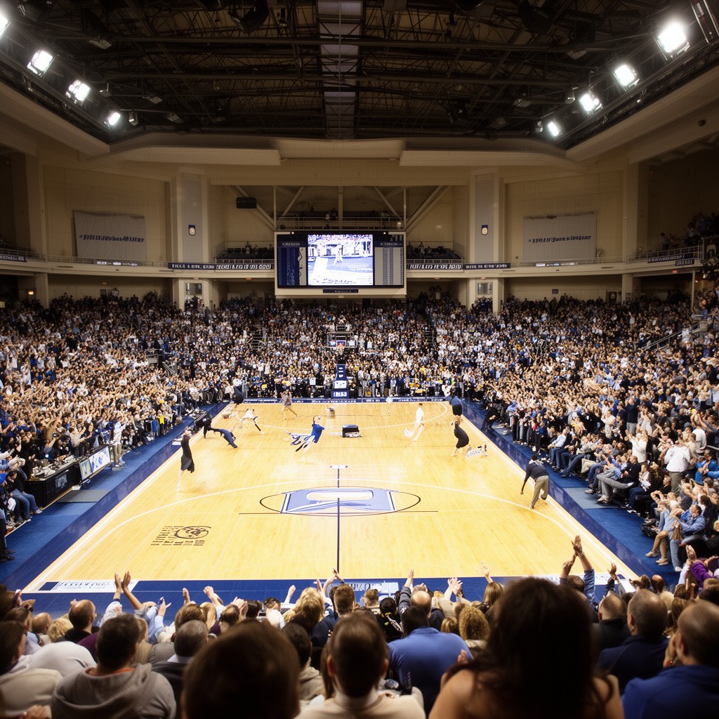 AI-generated illustration of Cameron Indoor Stadium