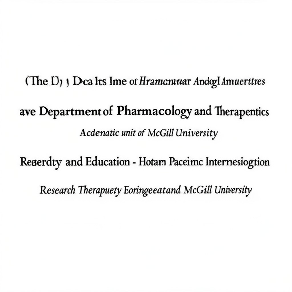 AI-generated illustration of Department of Pharmacology and Therapeutics