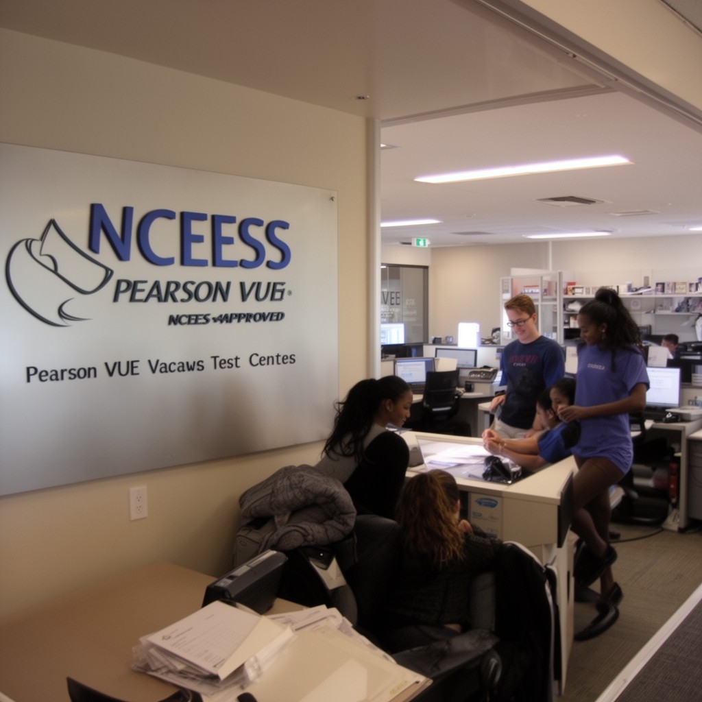AI-generated illustration of NCEES-approved Pearson VUE test centers