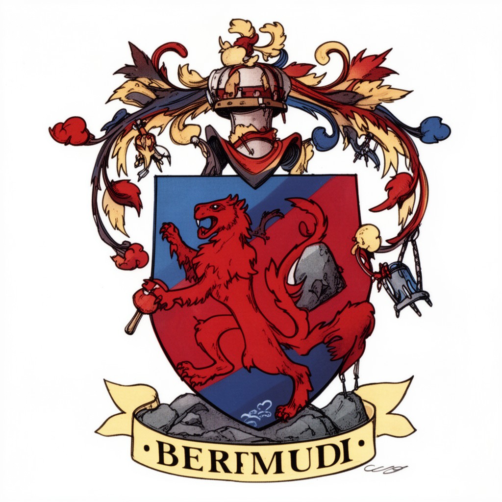 AI-generated illustration of Coat of arms of Bermuda