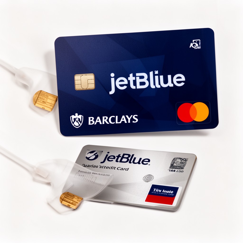 AI-generated illustration of Barclays (JetBlue credit cards in the U.S.)