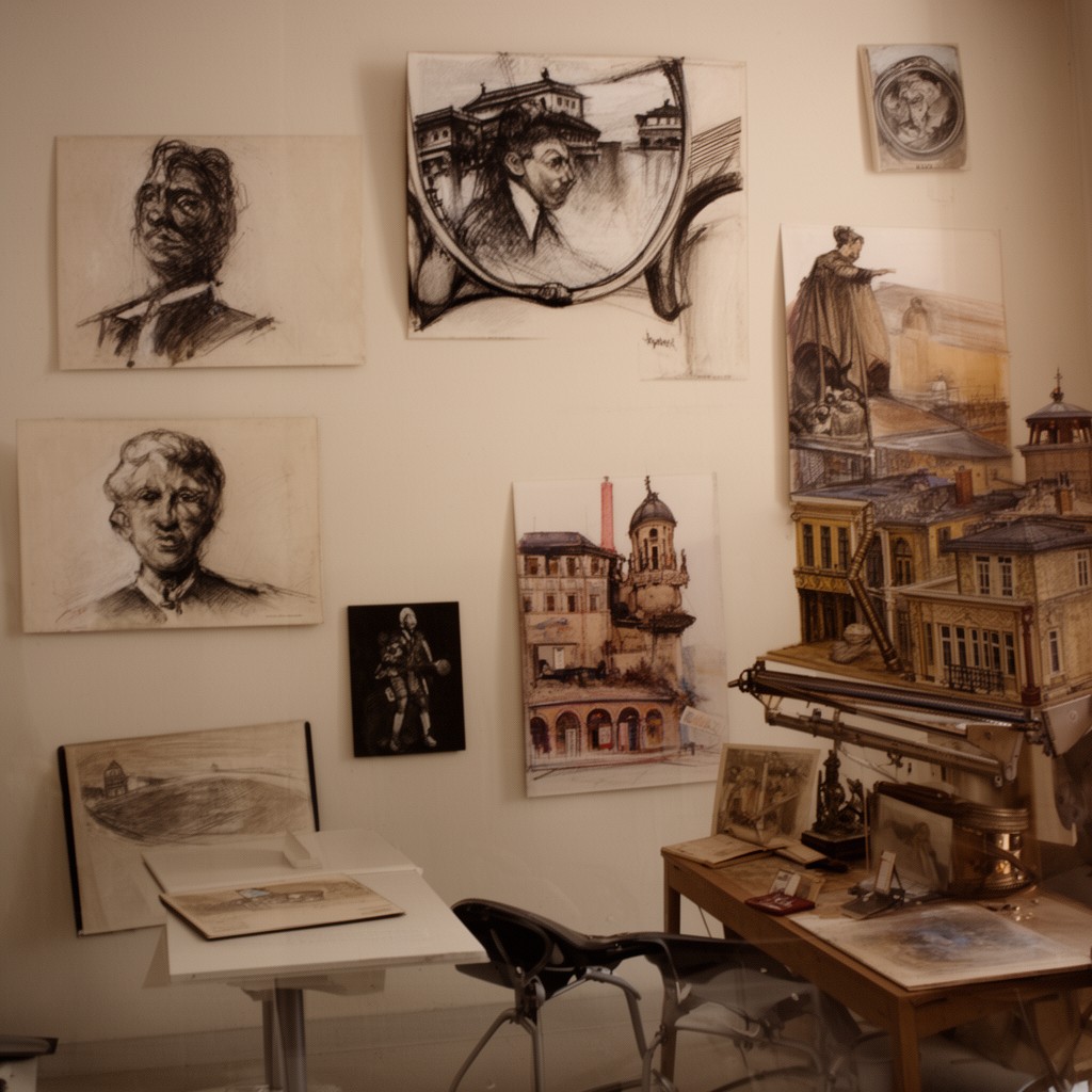 AI-generated illustration of Kunstakademie Düsseldorf