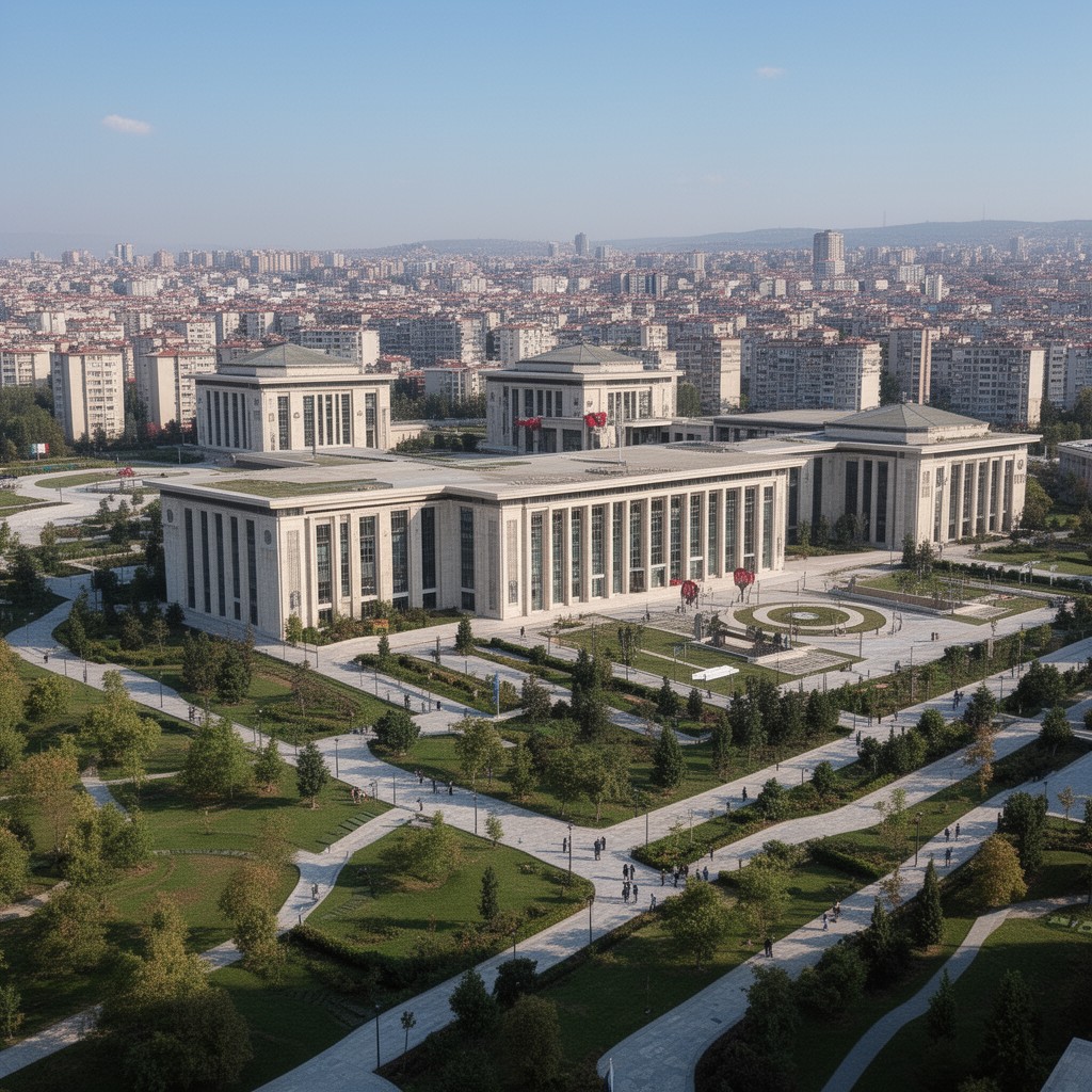 AI-generated illustration of Presidential Complex, Ankara