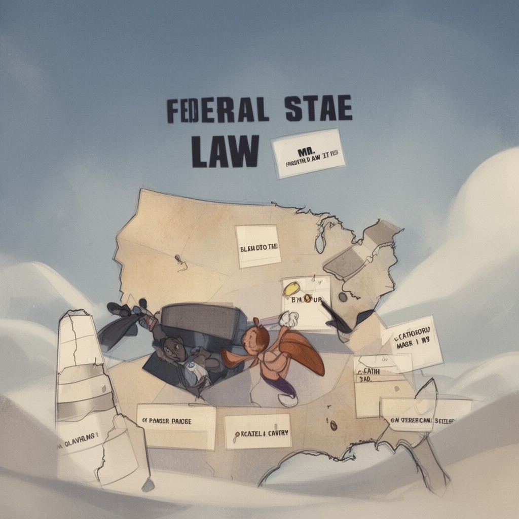 AI-generated illustration of United States federal law