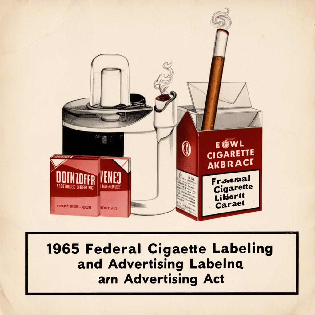 AI-generated illustration of 1965 Federal Cigarette Labeling and Advertising Act