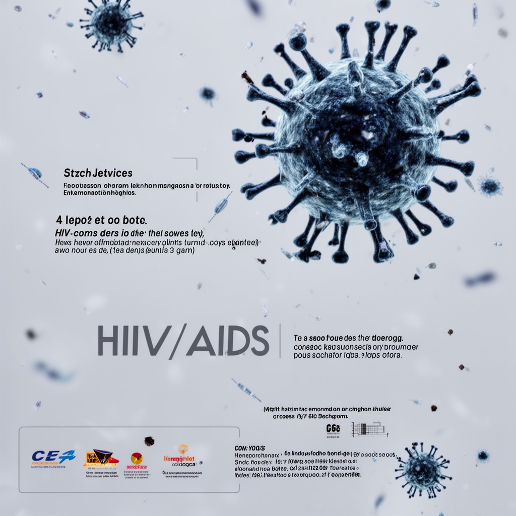 AI-generated illustration of HIV/AIDS