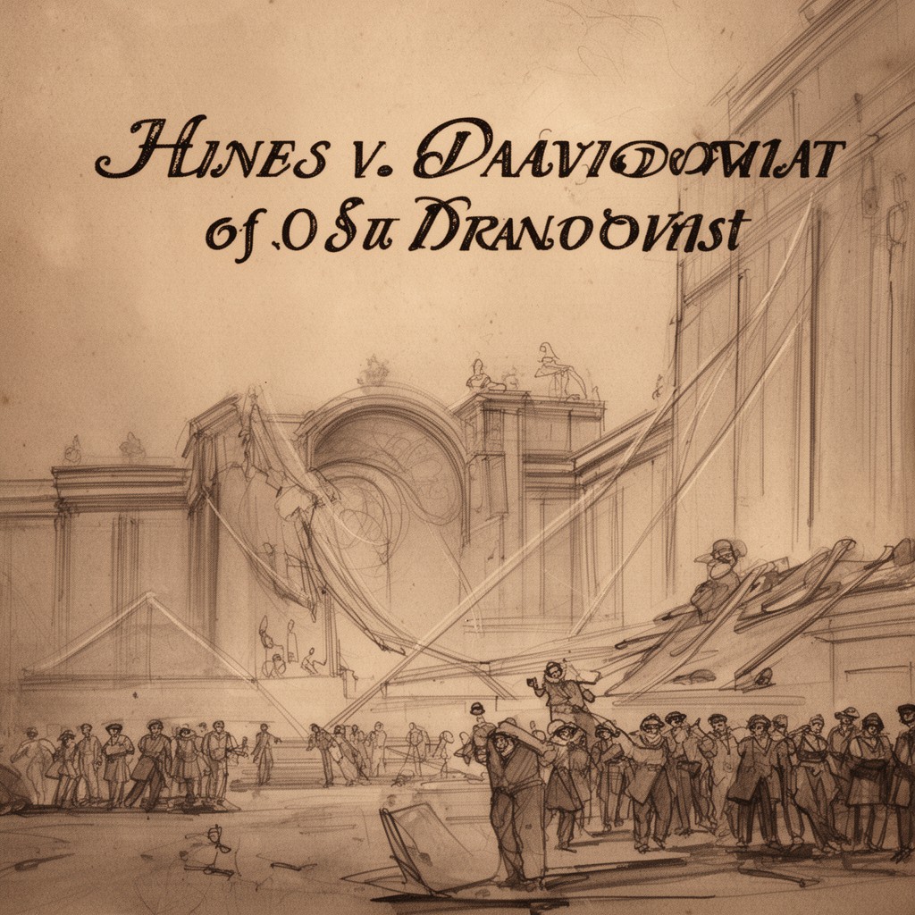 AI-generated illustration of Hines v. Davidowitz