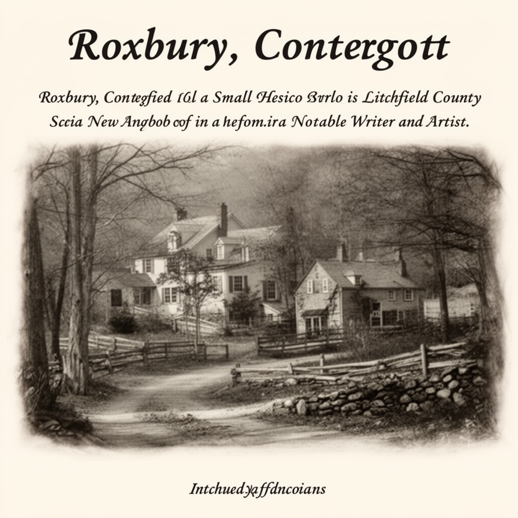 AI-generated illustration of Roxbury, Connecticut