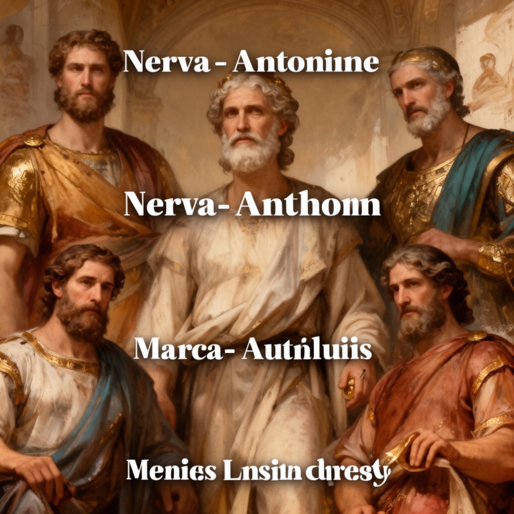 AI-generated illustration of Nerva–Antonine dynasty