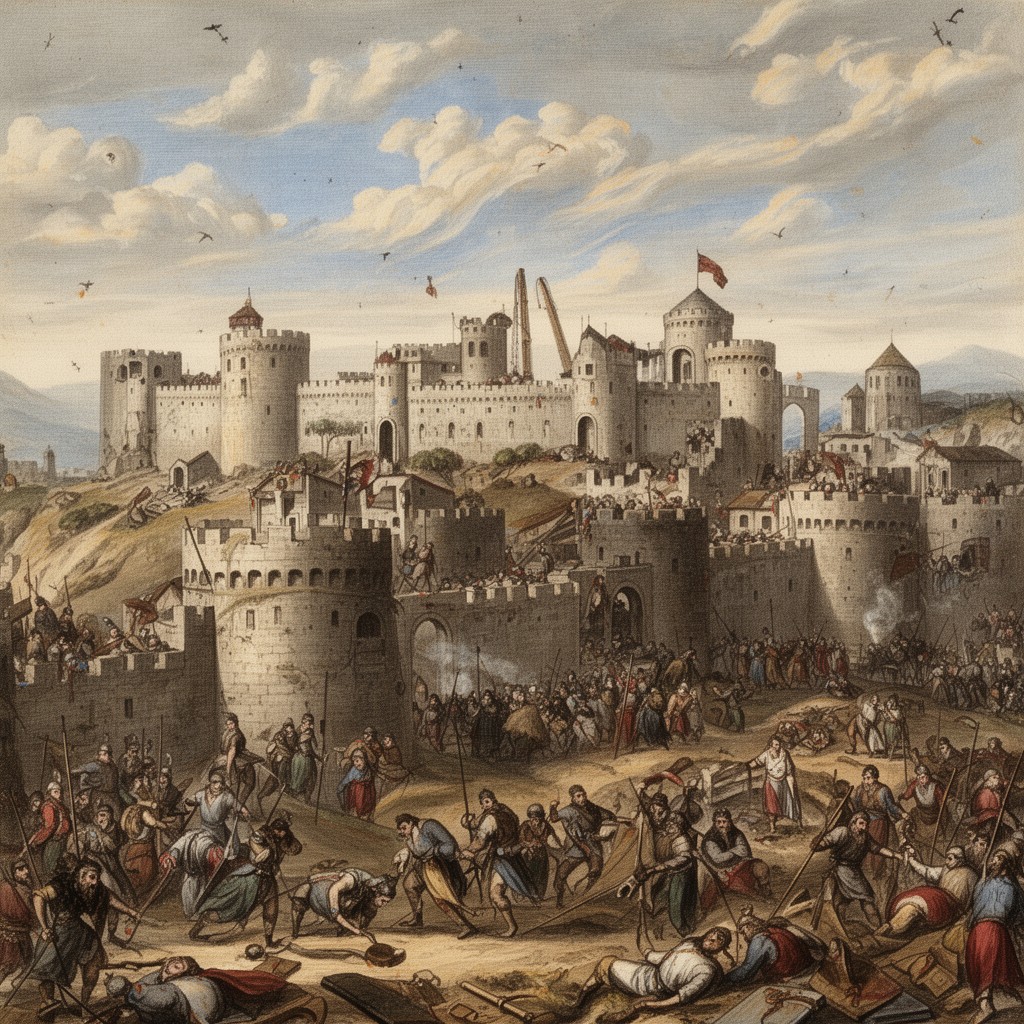 AI-generated illustration of Siege of Constantinople 1422