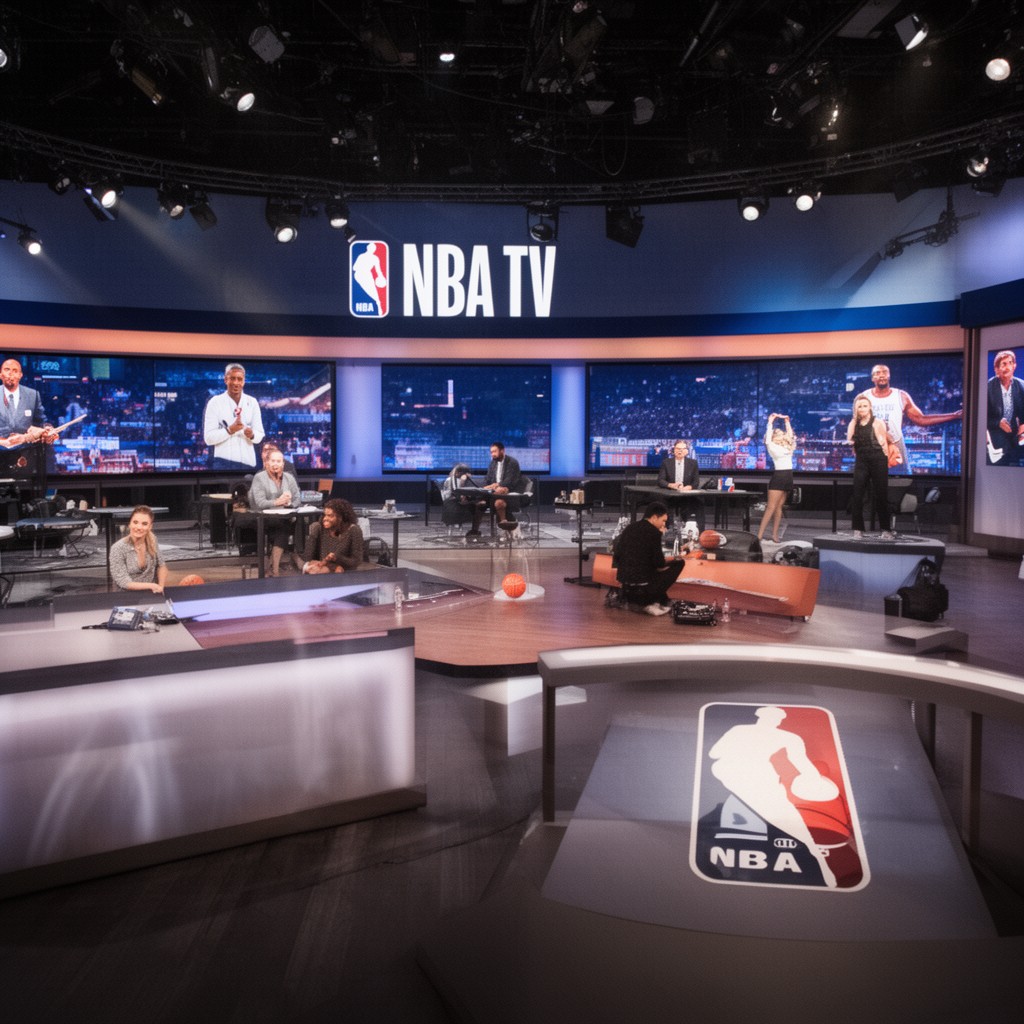 AI-generated illustration of NBA TV