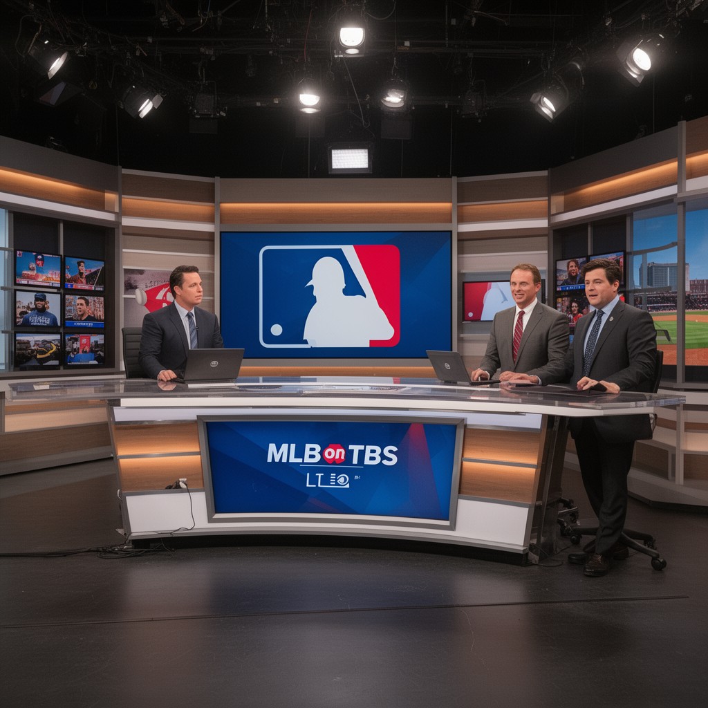 AI-generated illustration of MLB on TBS studio coverage