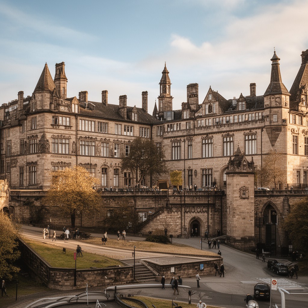 AI-generated illustration of Royal Infirmary of Edinburgh
