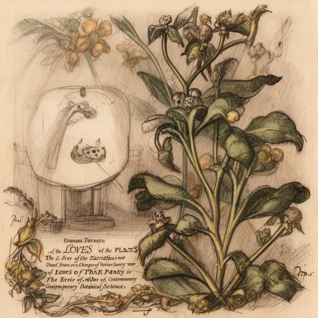 AI-generated illustration of The Loves of the Plants