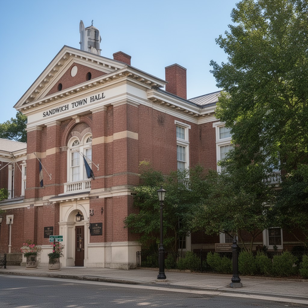AI-generated illustration of Sandwich Town Hall