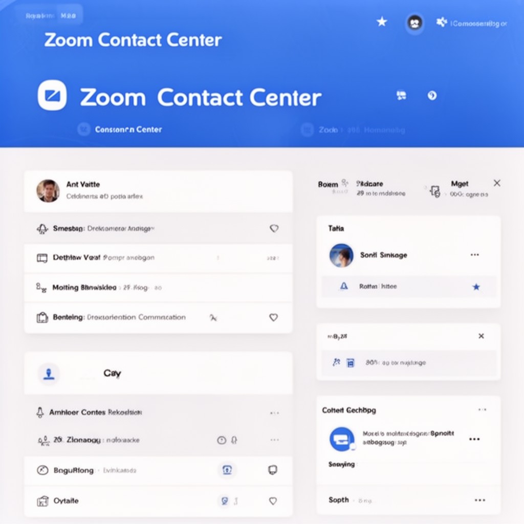 AI-generated illustration of Zoom Contact Center