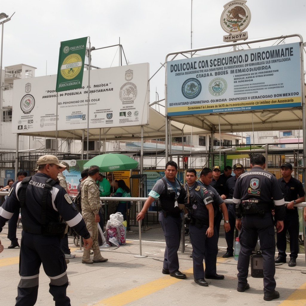 AI-generated illustration of Mexican immigration authorities