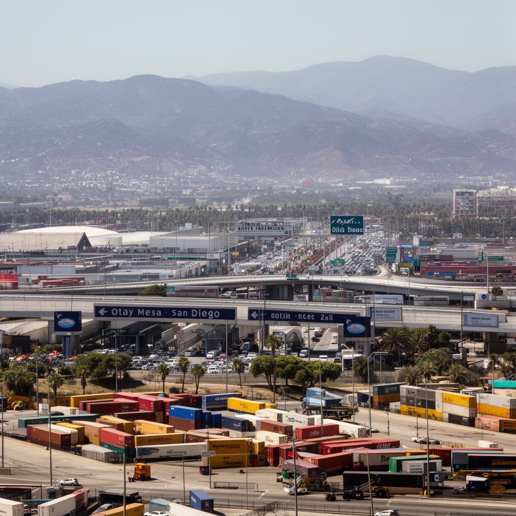 AI-generated illustration of Otay Mesa, San Diego, California, United States