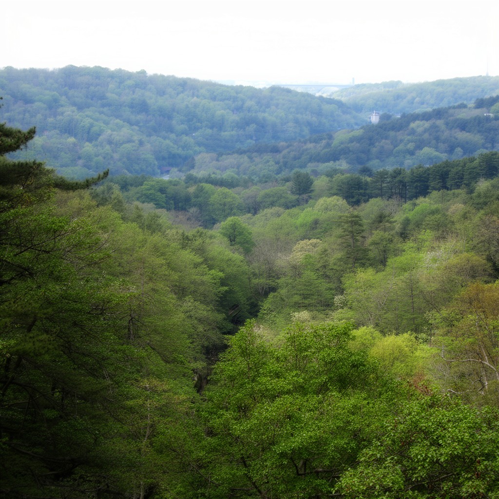 AI-generated illustration of South Mountain Reservation (part)