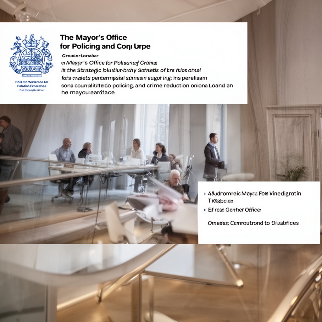 AI-generated illustration of Mayor’s Office for Policing and Crime