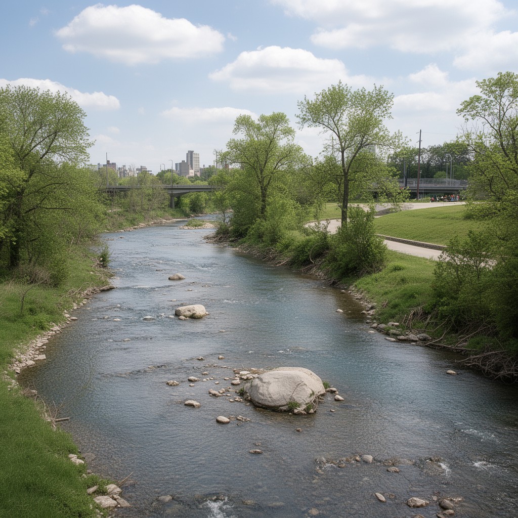 AI-generated illustration of Little Blue River