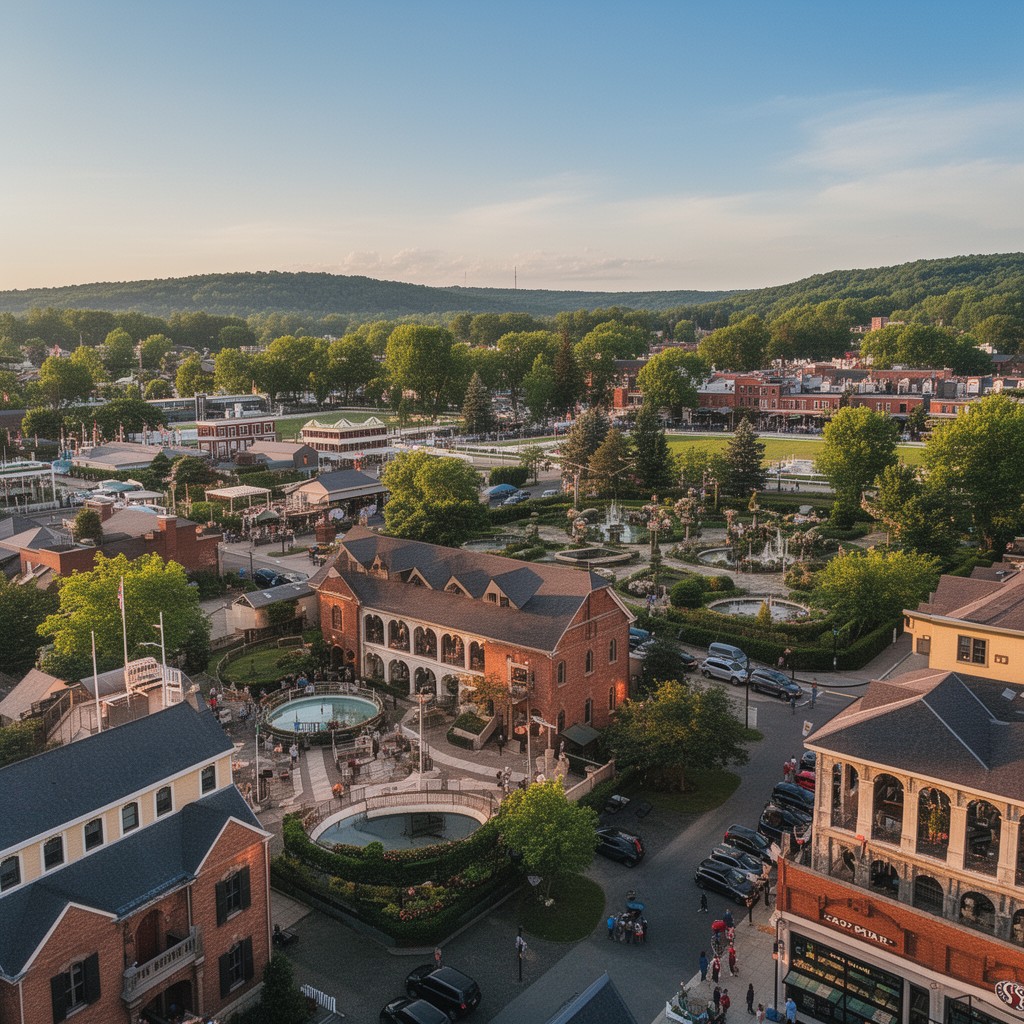 AI-generated illustration of Saratoga Springs, New York