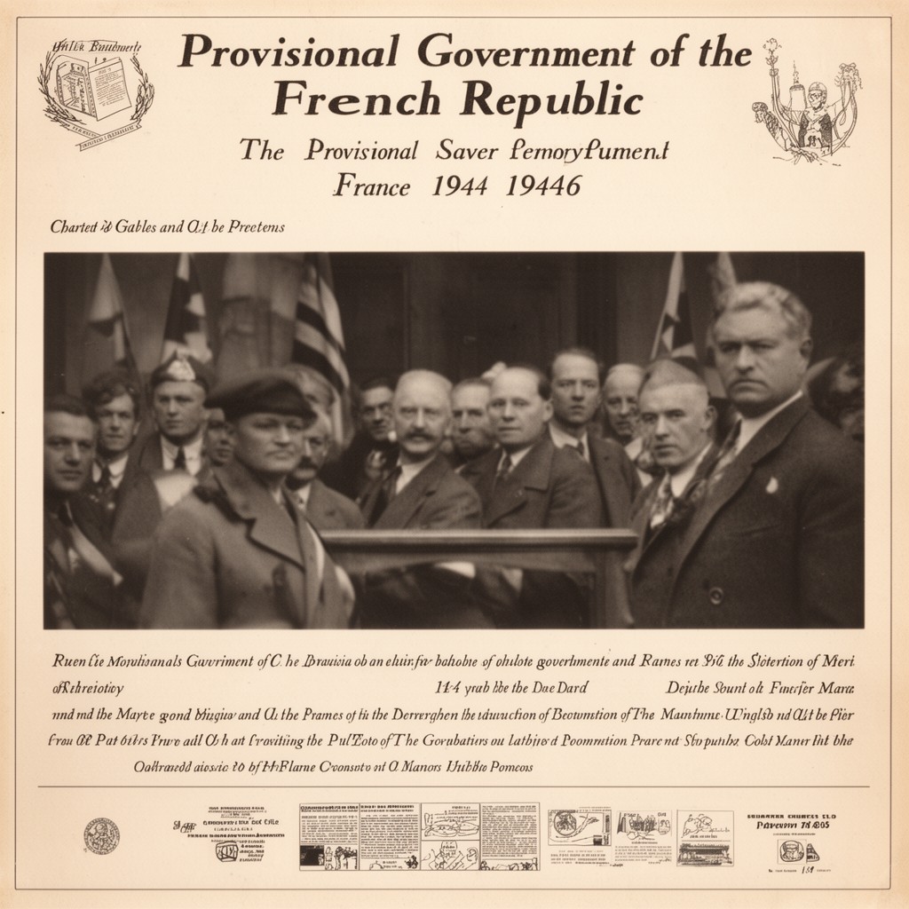 AI-generated illustration of Provisional Government of the French Republic