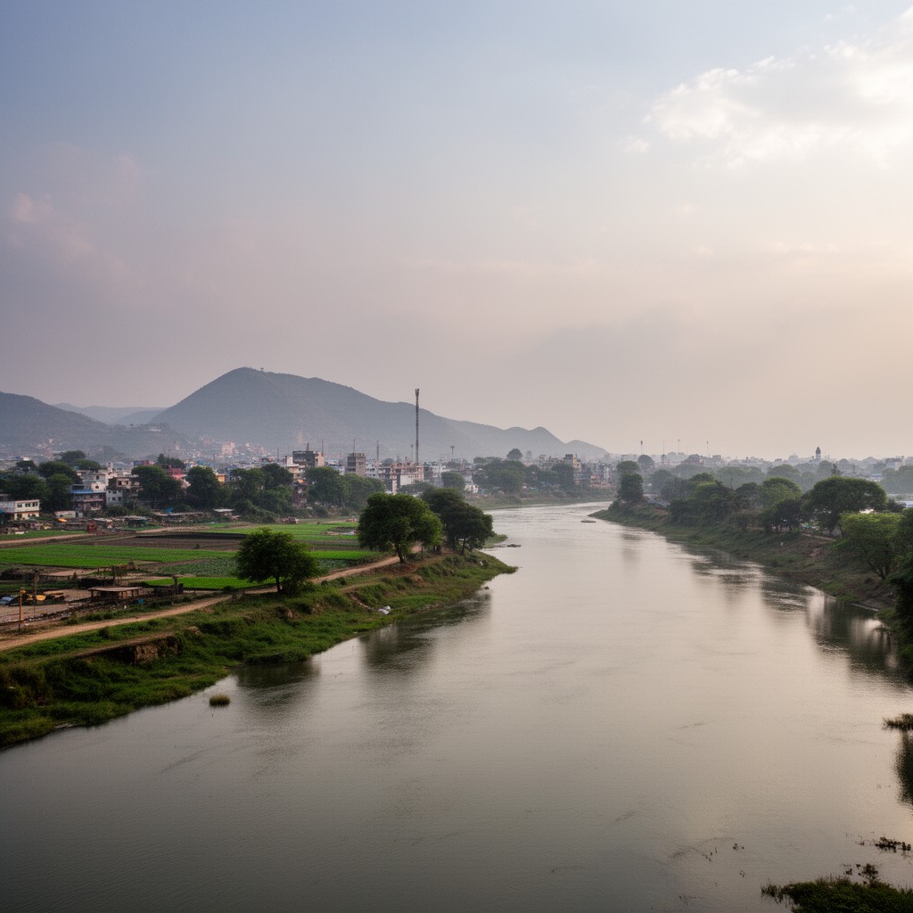 AI-generated illustration of Betwa River