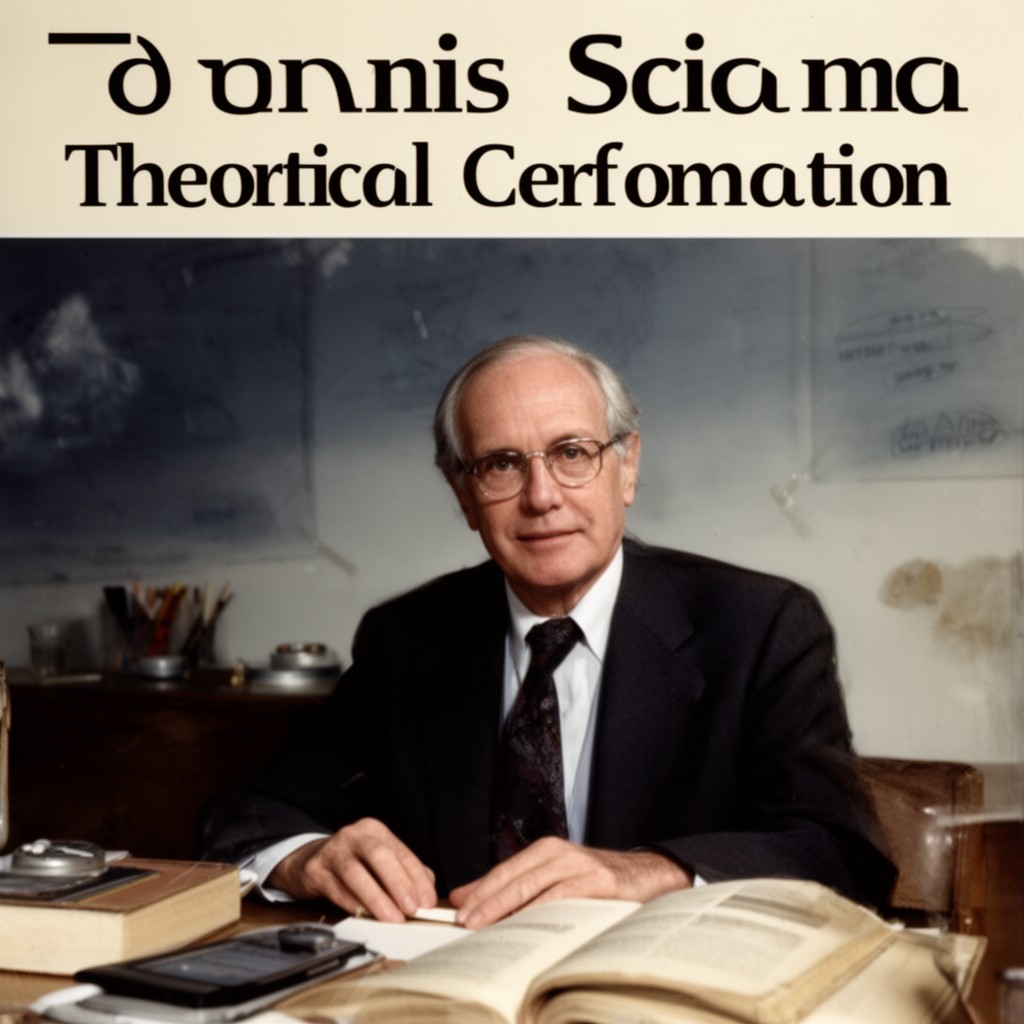 AI-generated illustration of Dennis Sciama