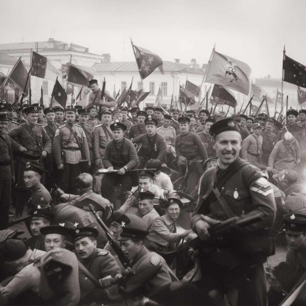 AI-generated illustration of Kuban Cossack forces