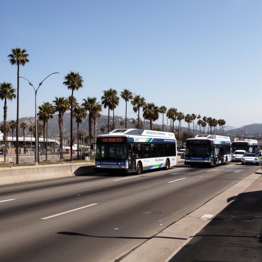 AI-generated illustration of LAX–Van Nuys route