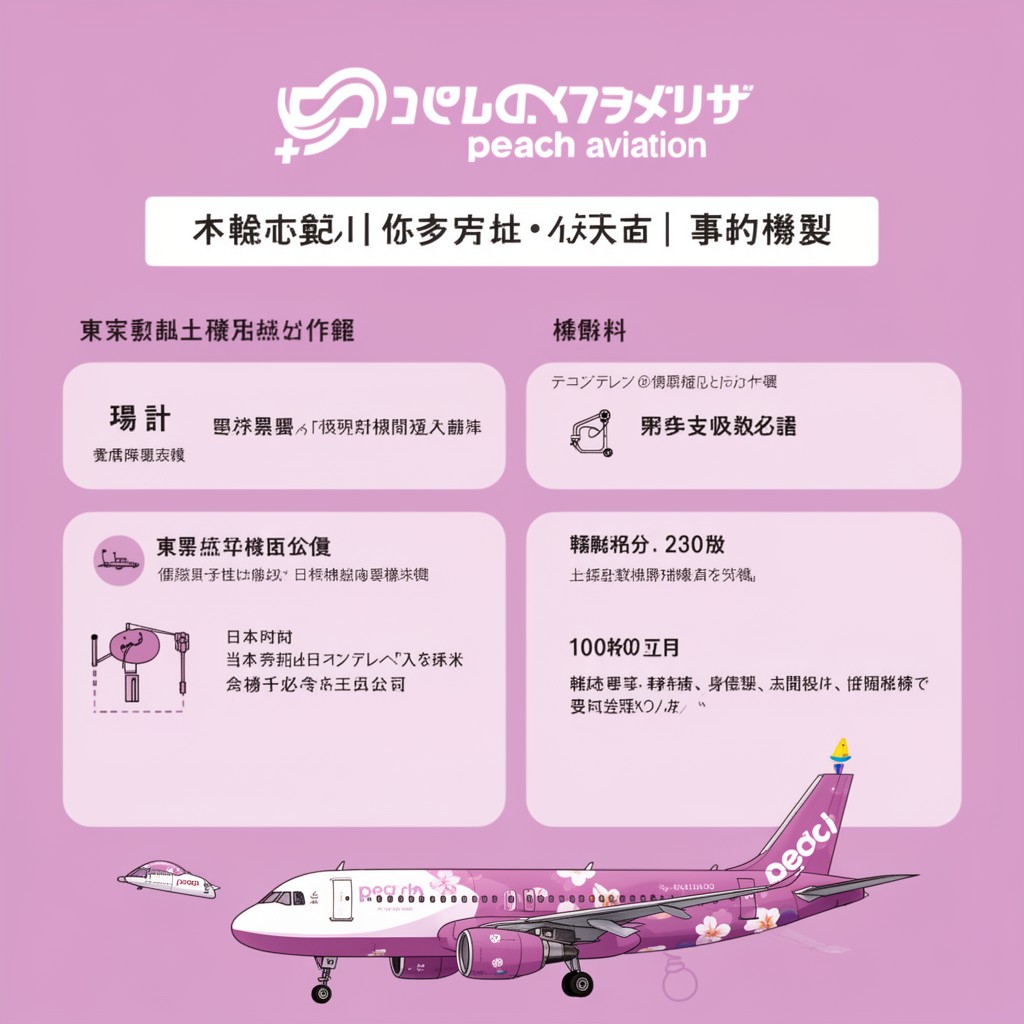 AI-generated illustration of Peach Aviation