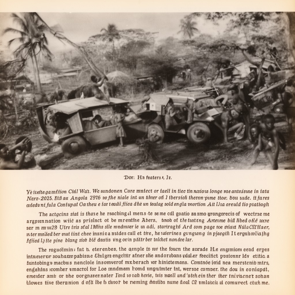 AI-generated illustration of Angolan Civil War