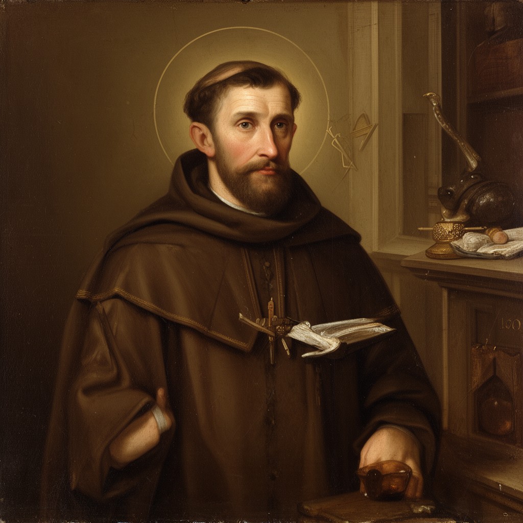 AI-generated illustration of Saint Dominic