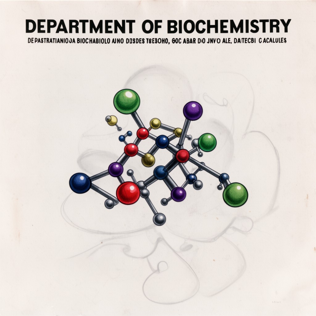 AI-generated illustration of Department of Biochemistry
