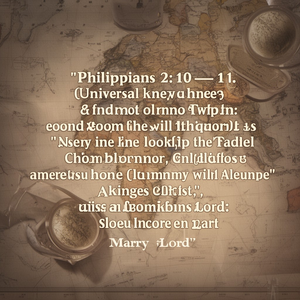 AI-generated illustration of Philippians 2:10-11