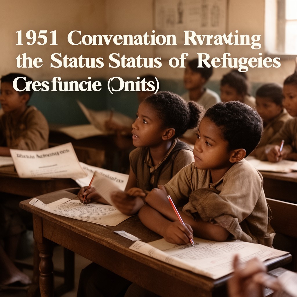AI-generated illustration of 1951 Convention relating to the Status of Refugees