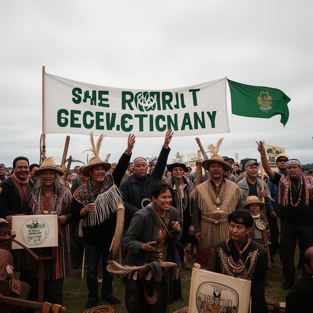 AI-generated illustration of Māori sovereignty movement