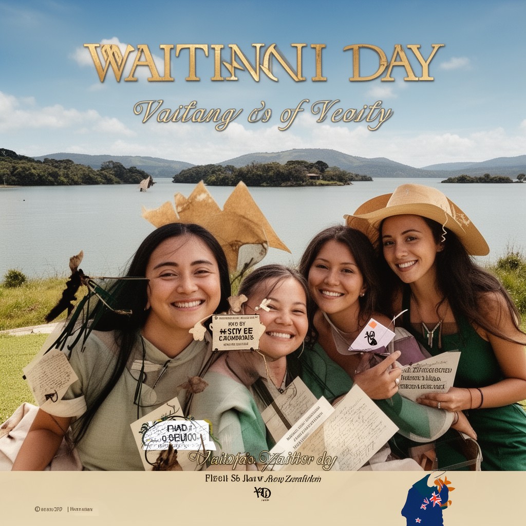 AI-generated illustration of Waitangi Day