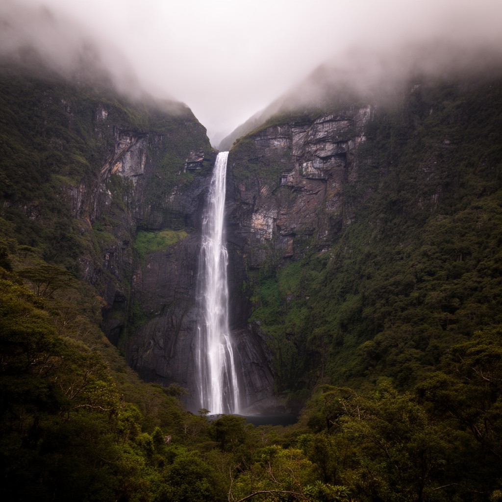 AI-generated illustration of Sutherland Falls
