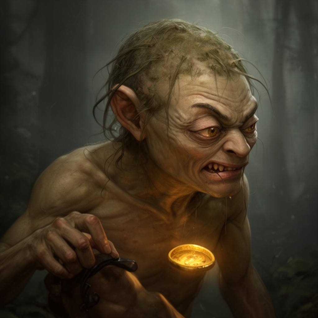 AI-generated illustration of Gollum
