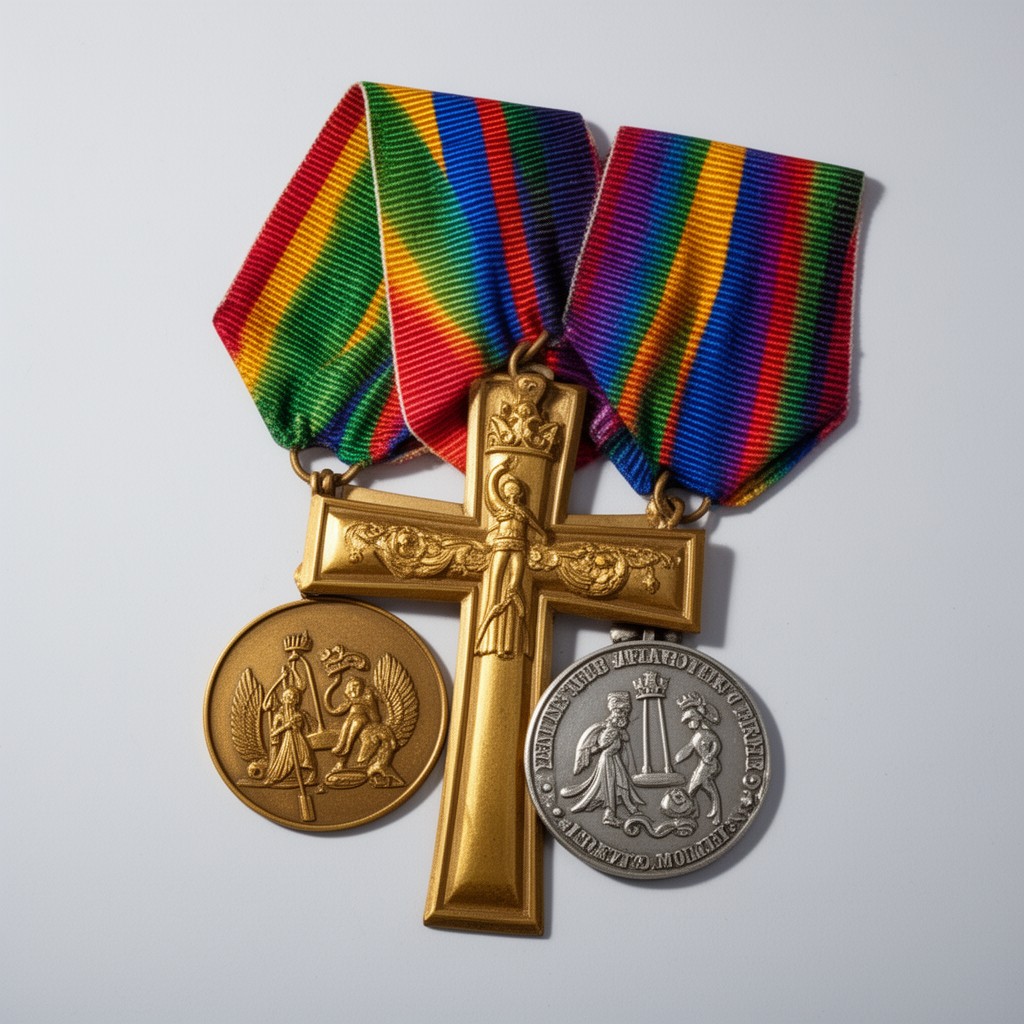 AI-generated illustration of Gold Cross Medal