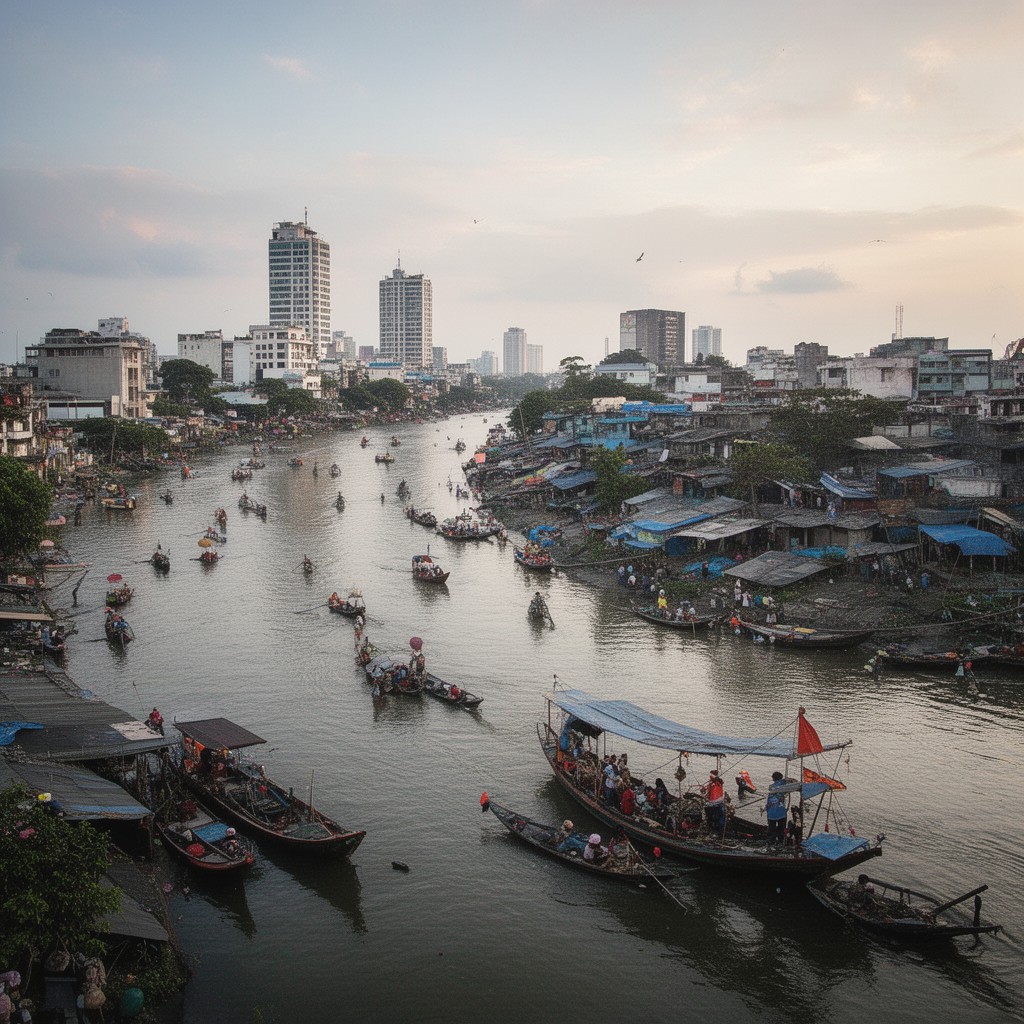 AI-generated illustration of Pasig River
