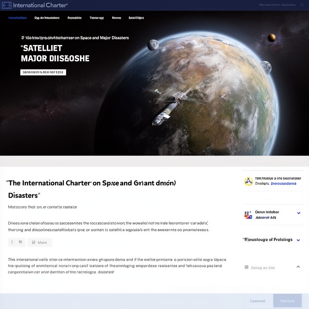 AI-generated illustration of International Charter on Space and Major Disasters