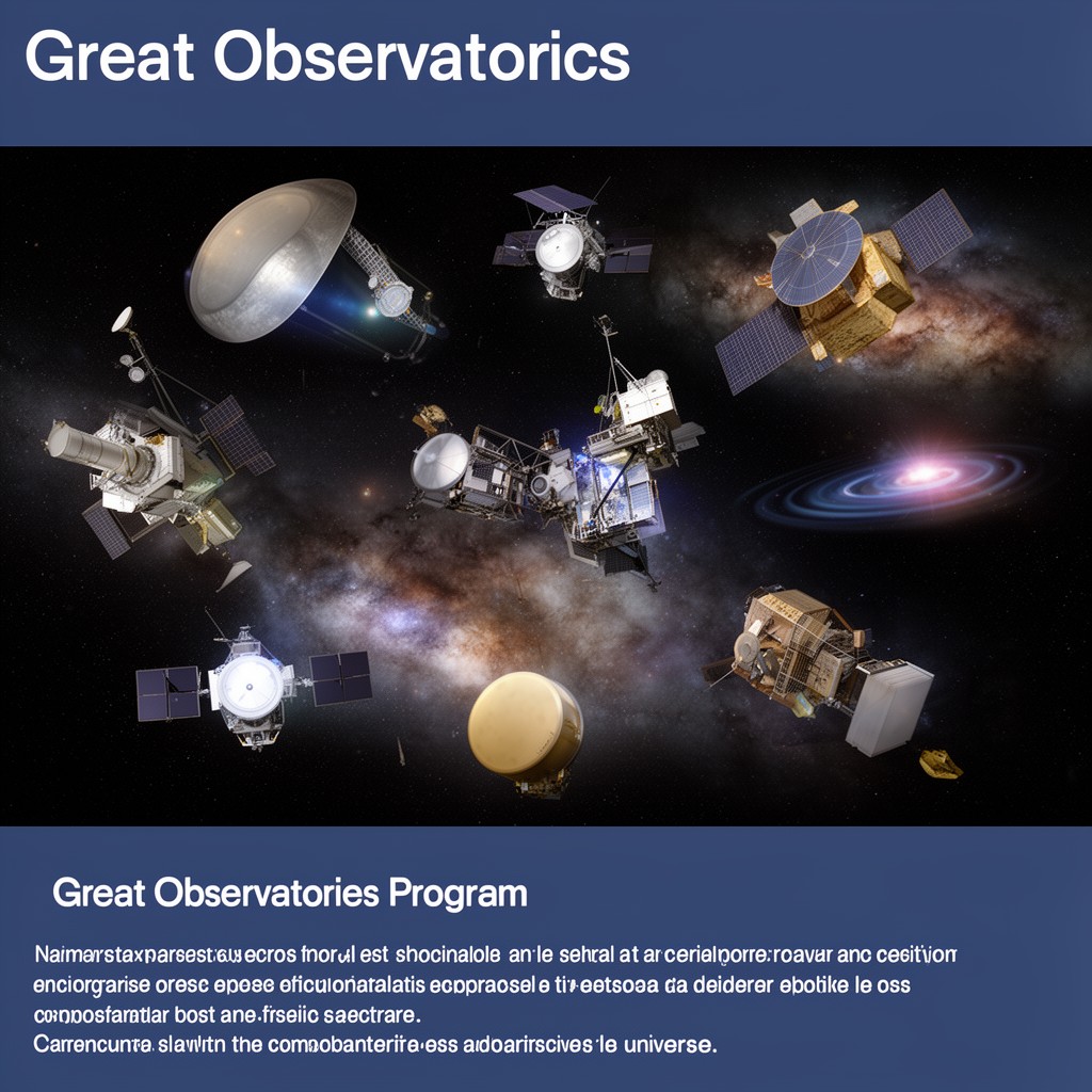 AI-generated illustration of Great Observatories program