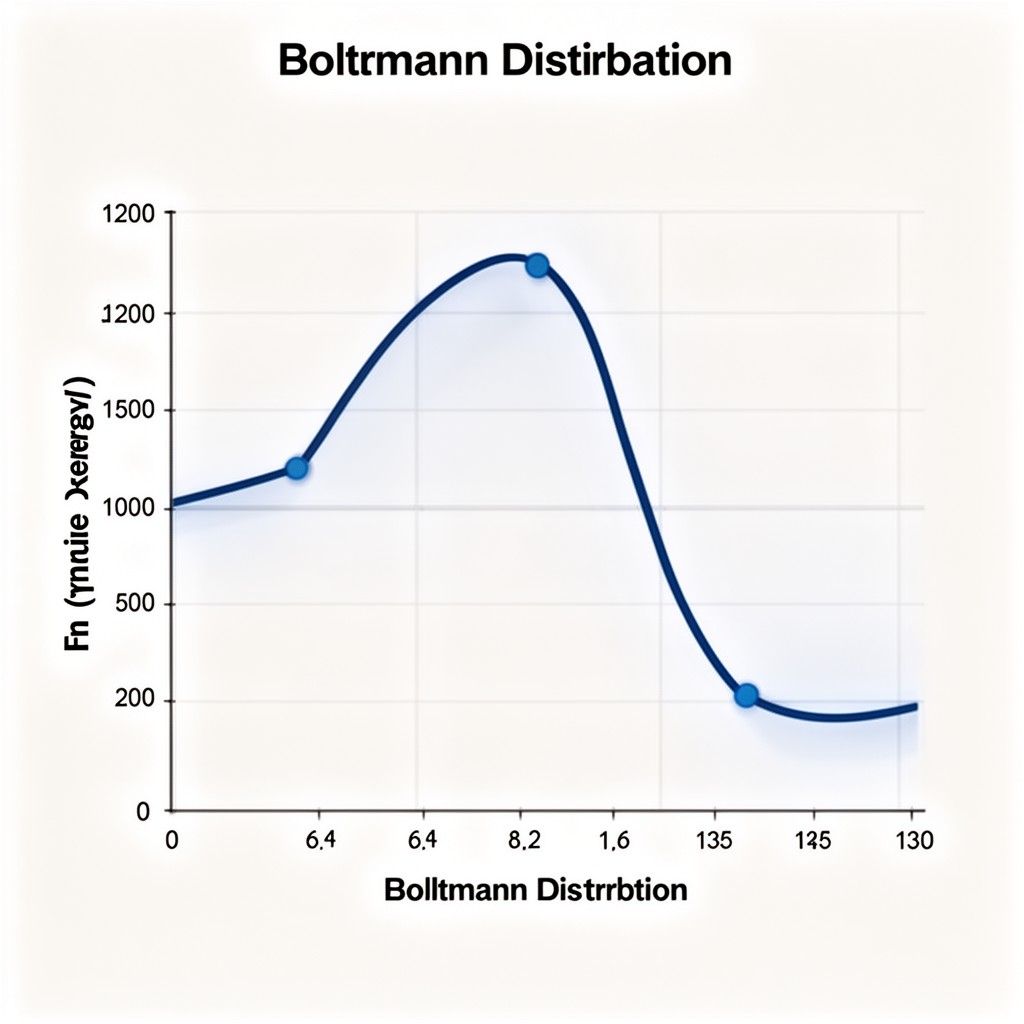 AI-generated illustration of Boltzmann distribution