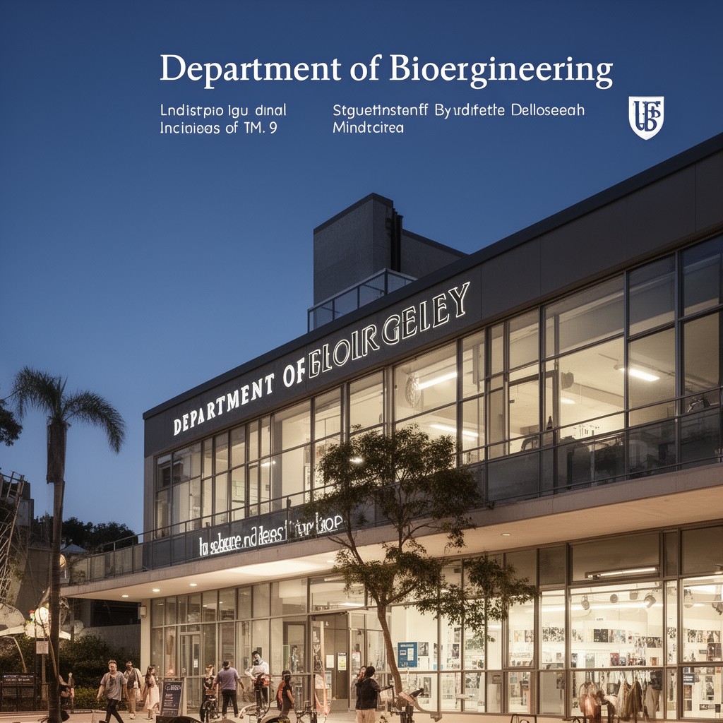AI-generated illustration of Department of Bioengineering, UC Berkeley