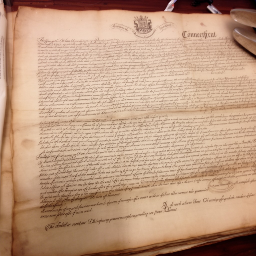 AI-generated illustration of Connecticut Charter of 1662